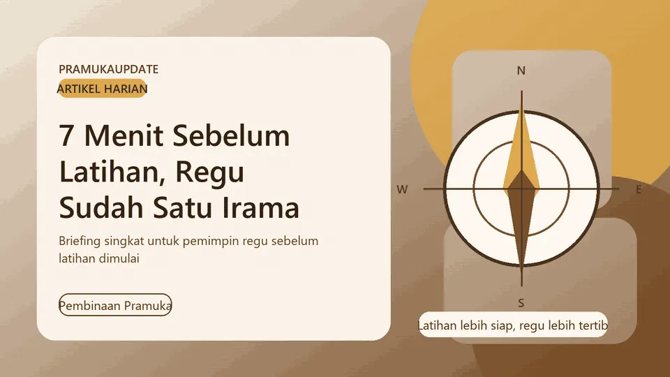 7 Menit Sebelum Latihan, Regu Sudah Satu Irama