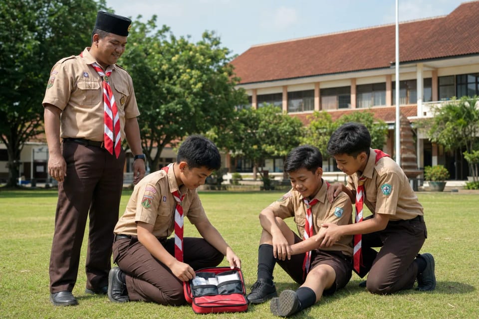 Cara Melatih P3K Pramuka dengan Simulasi Sederhana di Sekolah