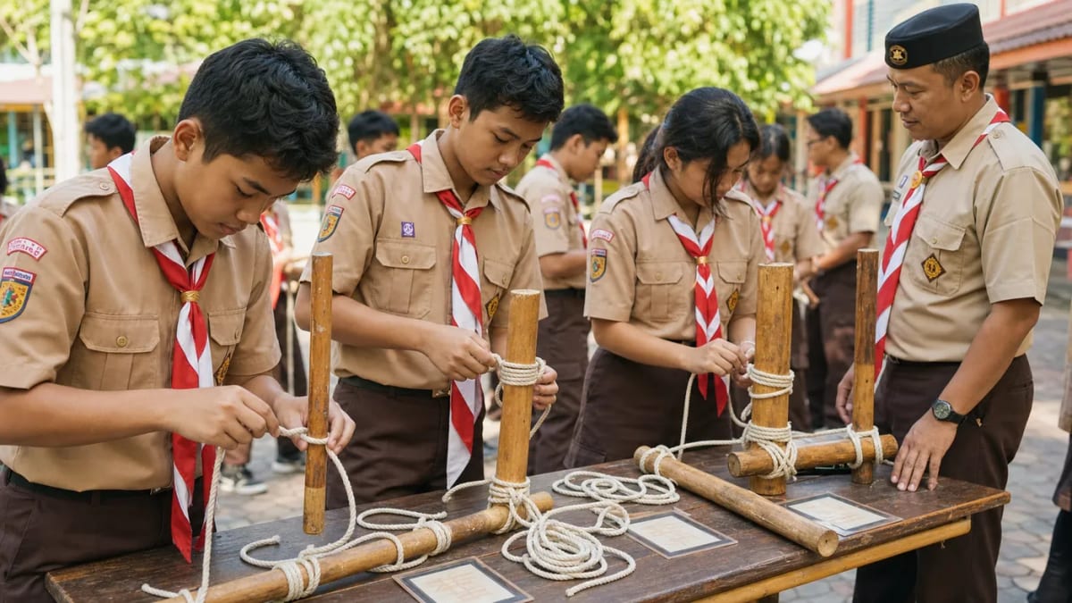 Cara Melatih Simpul dan Ikatan Pramuka dengan Metode Pos Tantangan