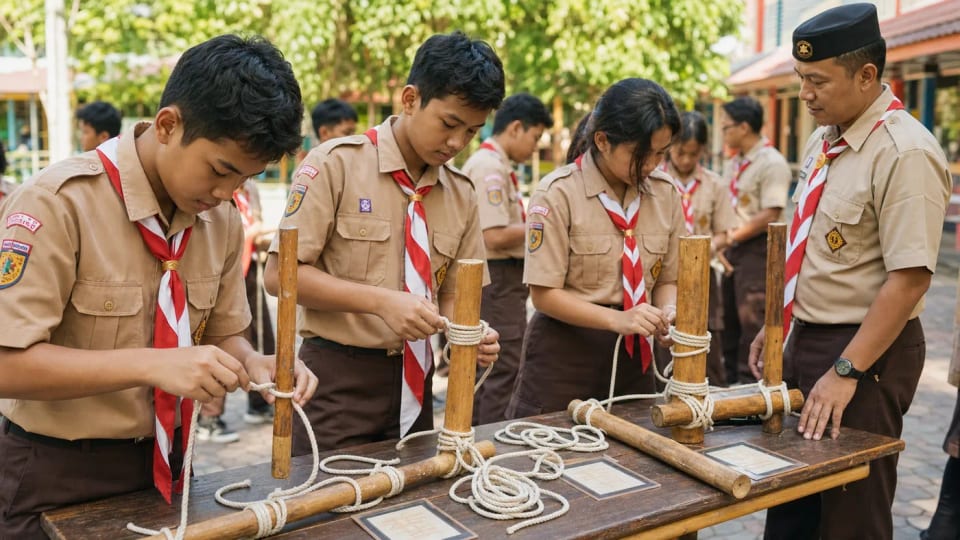 Cara Melatih Simpul dan Ikatan Pramuka dengan Metode Pos Tantangan
