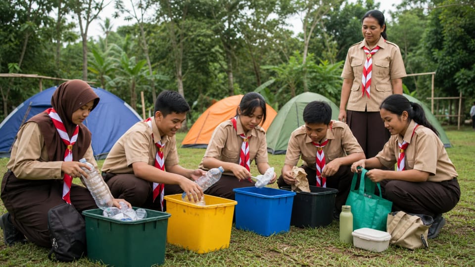 Cara Mengelola Sampah Saat Perkemahan Pramuka