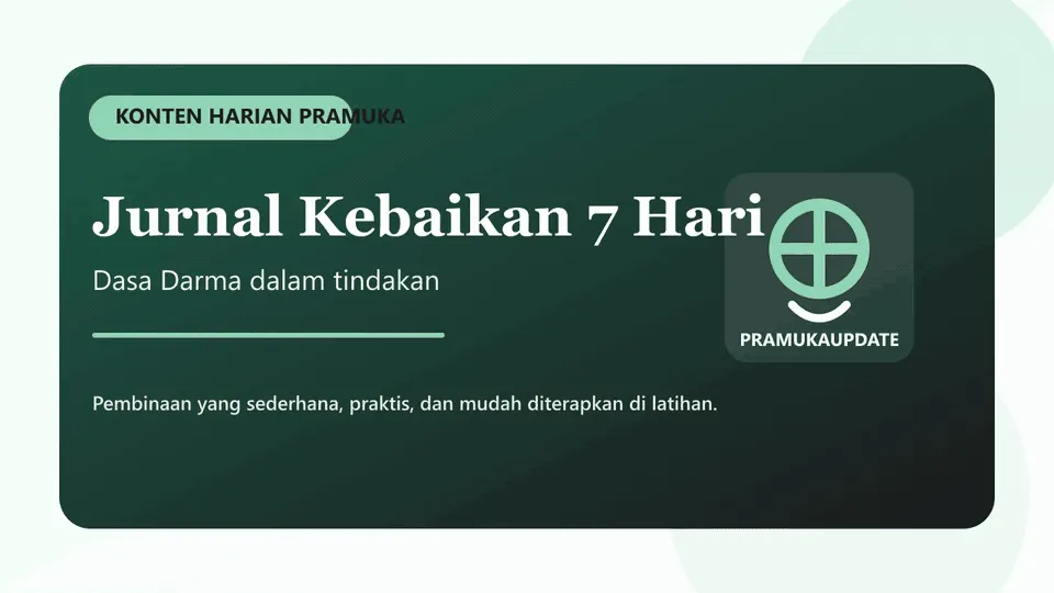 Jurnal Kebaikan 7 Hari: Dasa Darma yang Terlihat dalam Tindakan