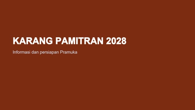 Karang Pamitran Nasional 2028: Informasi Rencana dan Persiapan Pembina