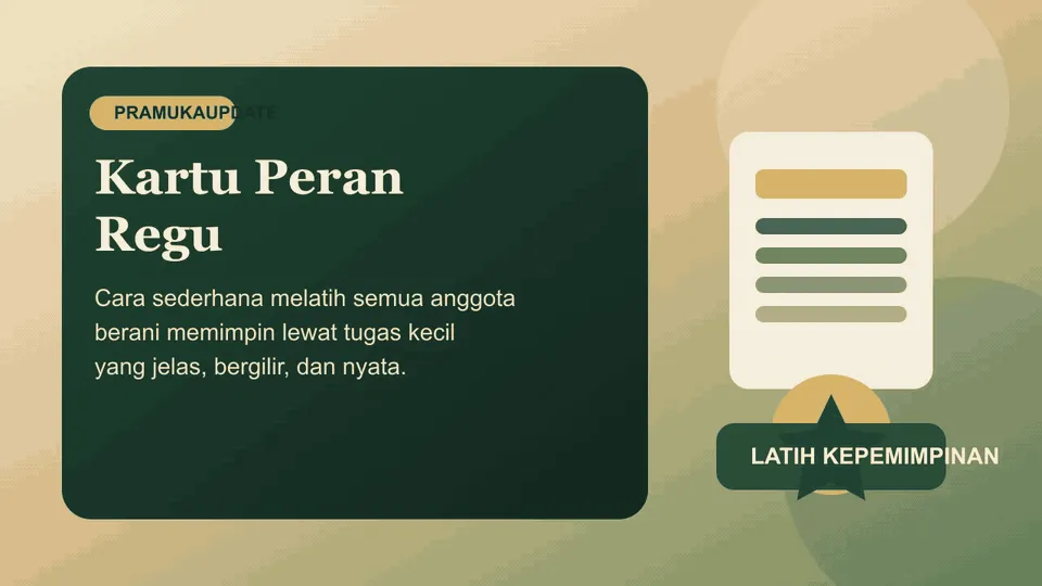 Kartu Peran Regu: Cara Sederhana Melatih Semua Anggota Berani Memimpin
