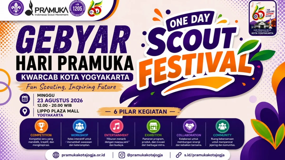 Kwarcab Kota Yogyakarta Gelar Gebyar Hari Pramuka ke-65, Ini Juknis dan Rangkaiannya