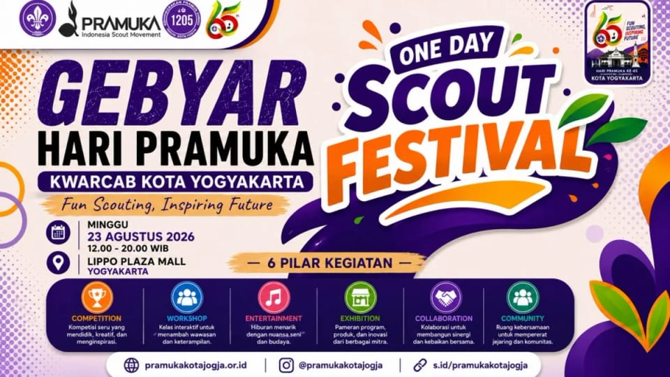 Kwarcab Kota Yogyakarta Gelar Gebyar Hari Pramuka ke-65, Ini Juknis dan Rangkaiannya