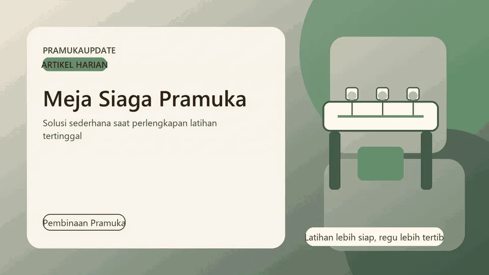 Meja Siaga Pramuka: Solusi Sederhana Saat Perlengkapan Tertinggal