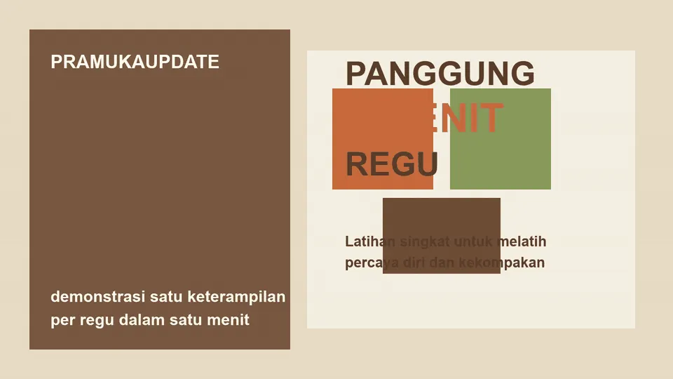Panggung 1 Menit Regu: Cara Melatih Percaya Diri dan Kekompakan