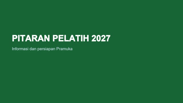 Pitaran Pelatih 2027: Informasi Rencana dan Persiapan Pelatih Pramuka