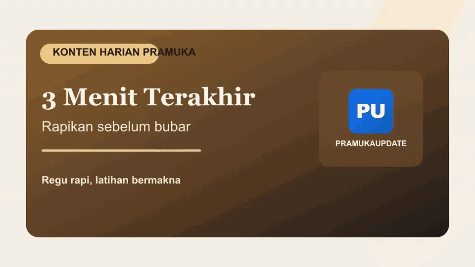 Tiga Menit Penutup yang Membentuk Regu Lebih Rapi