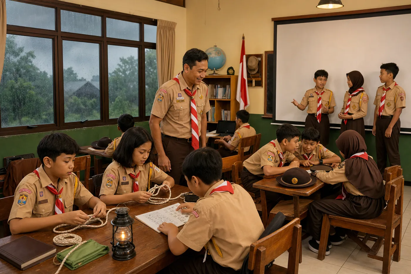 Contoh Kegiatan Pramuka Indoor saat Cuaca Tidak Mendukung