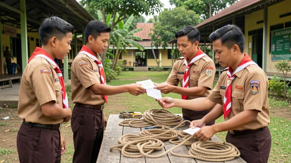 Kartu Tugas 15 Menit untuk Membagi Peran Regu Saat Latihan Pramuka