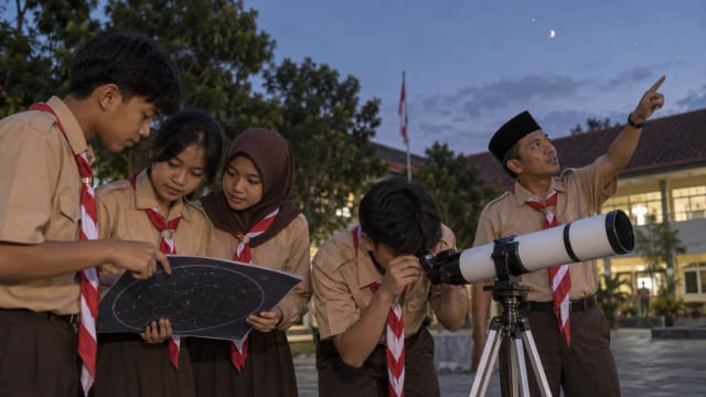 Kegiatan Sains World Space Week untuk SMP