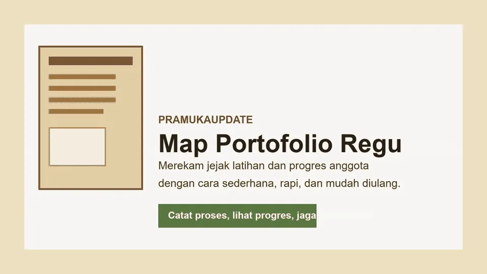 Map Portofolio Regu: Cara Sederhana Merekam Jejak Latihan dan Progres Anggota