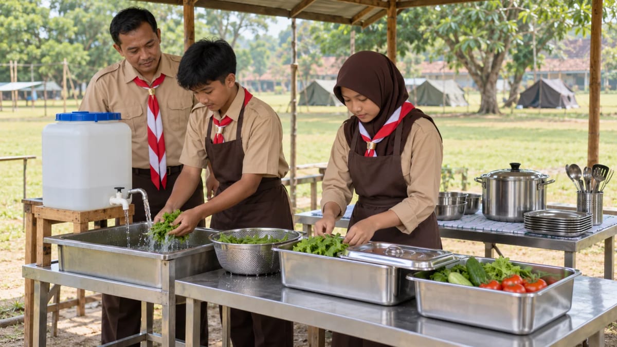 Panduan Memasak di Perkemahan Pramuka: Menu Sederhana dan Dapur Umum yang Aman