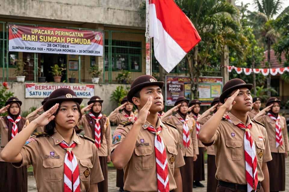 Persiapan Upacara Sumpah Pemuda 2026 untuk Gugus Depan Pramuka