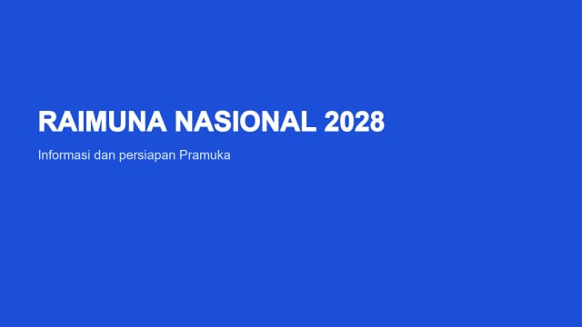 Raimuna Nasional 2028: Informasi Rencana dan Persiapan Penegak-Pandega