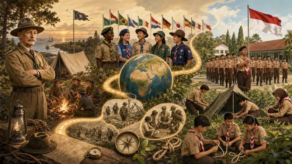 Sejarah Singkat Kepanduan Dunia hingga Lahirnya Gerakan Pramuka Indonesia