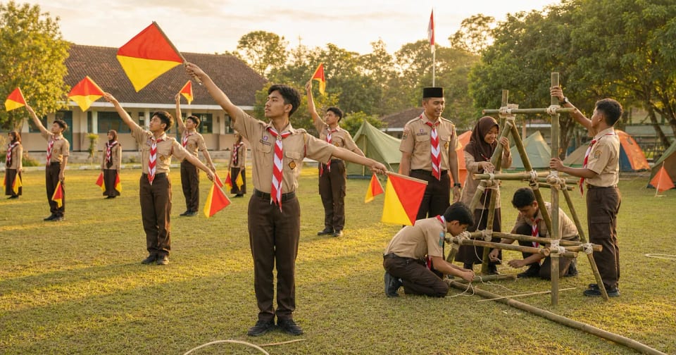 Semaphore, Pioneering, dan Perjusami: 3 Kegiatan Pramuka yang Wajib Kamu Kuasai Sebelum Jamnas