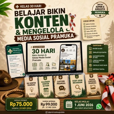 Kelas 30 Hari Belajar Bikin Konten & Mengelola Media Sosial Pramuka