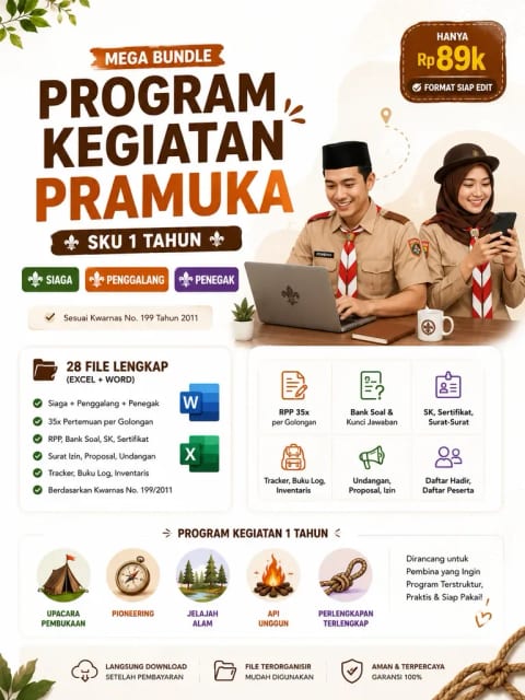 Mega Bundle Program Kegiatan Pramuka SKU 1 Tahun