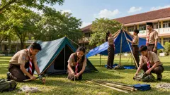 Cara Melatih Tenda dan Bivak Sederhana Pramuka di Sekolah