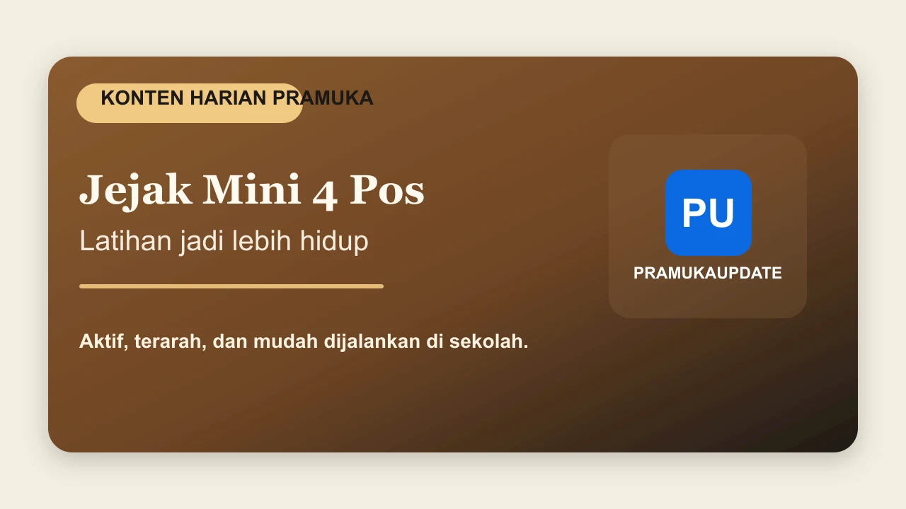 Jejak Mini 4 Pos: Cara Sederhana Membuat Latihan Pramuka Lebih Hidup