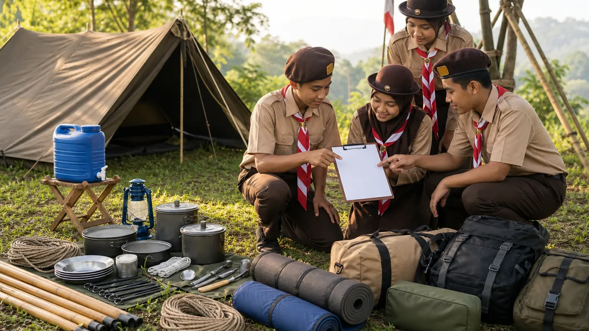 Perlengkapan Kelompok Saat Kemah: Checklist Regu agar Perkemahan Rapi