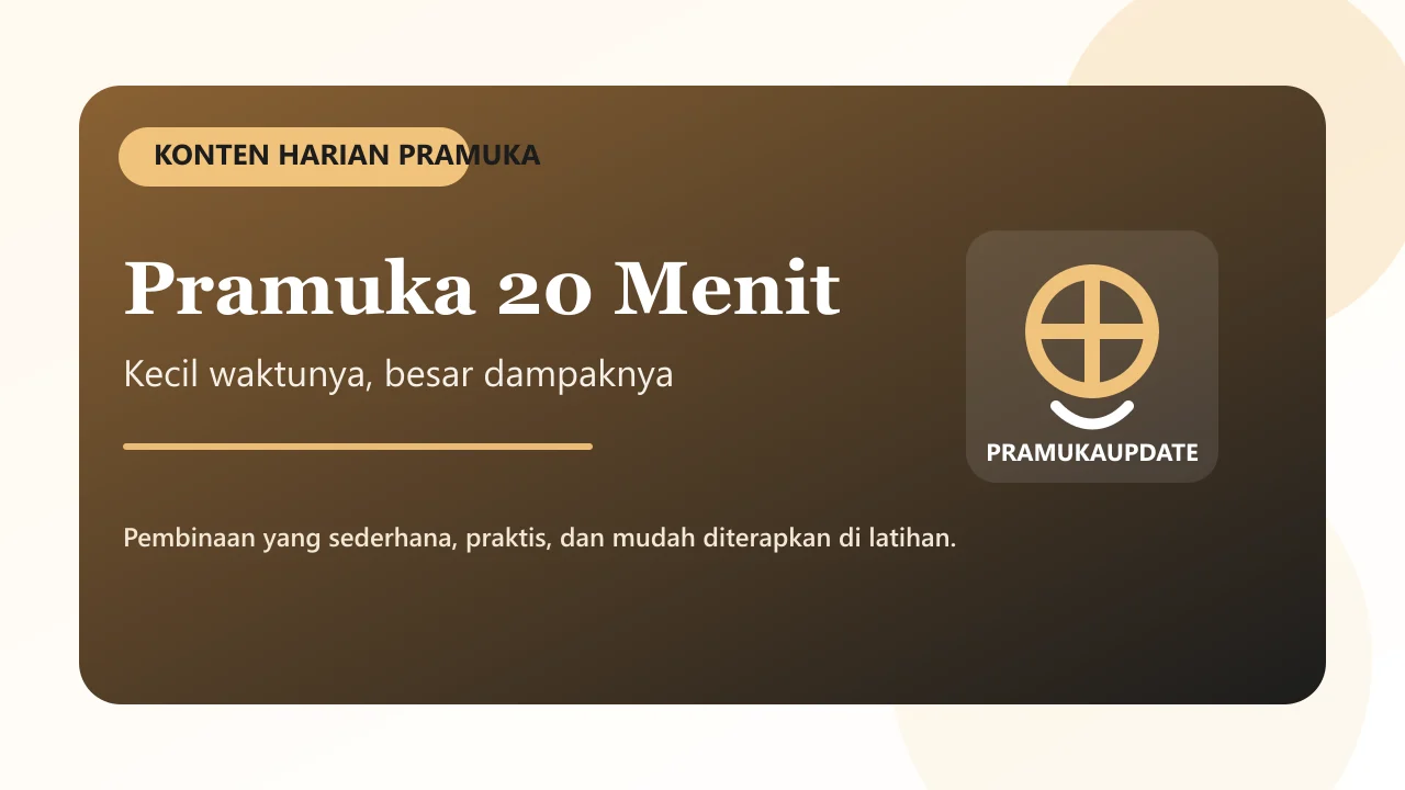Pramuka 20 Menit: Kecil Waktunya, Besar Dampaknya