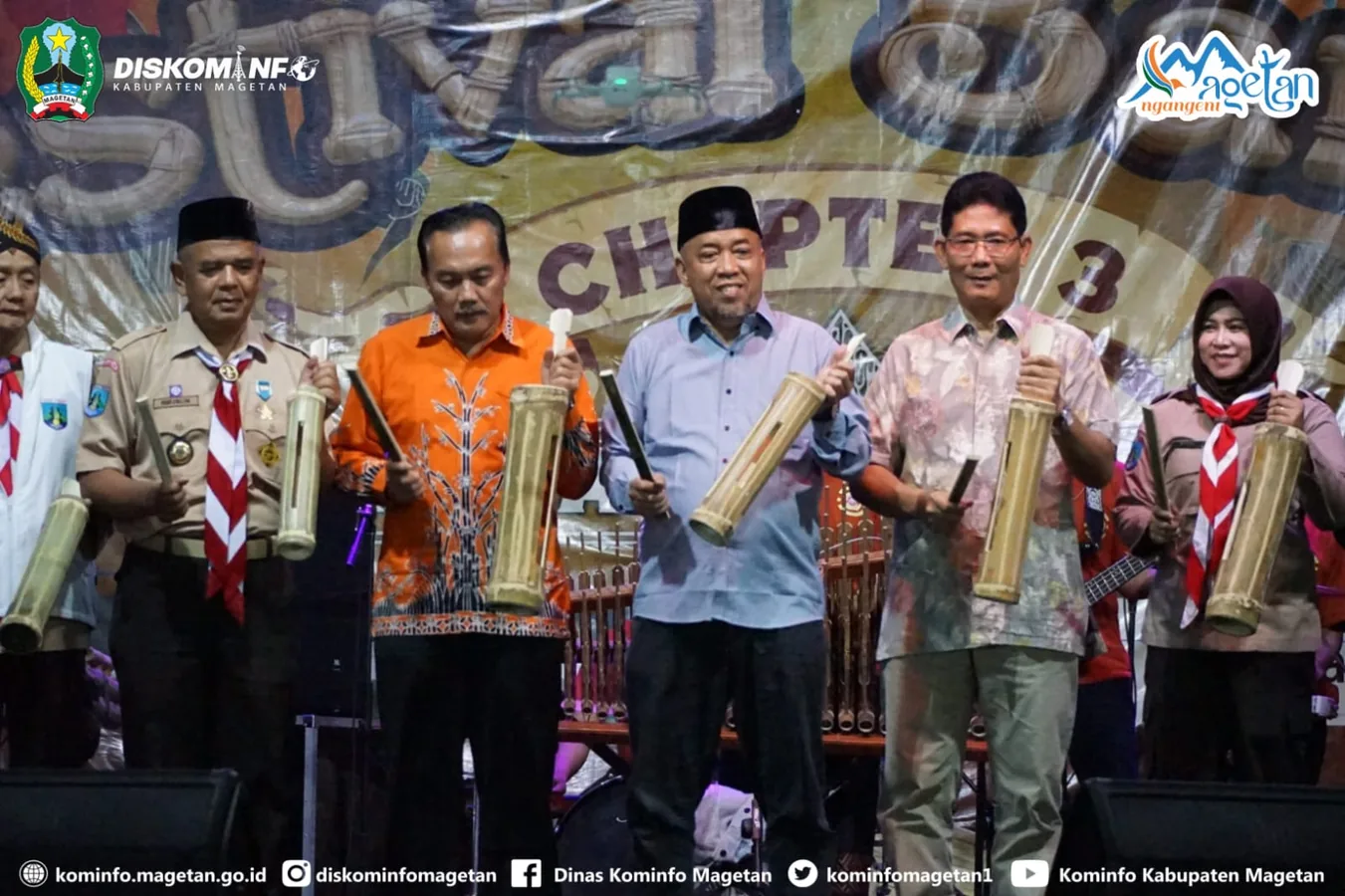 Pramuka Magetan Meriahkan Penutupan Festival Bambu Magetan Djadoel 2026